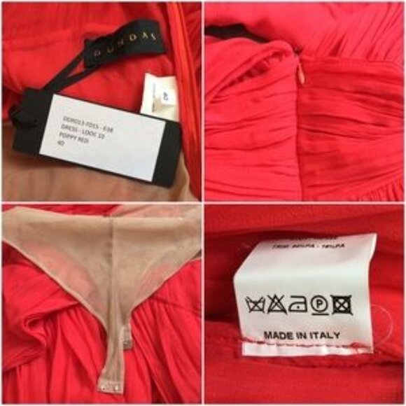 DUNDAS Deep V-Neck Sleeveless Silk-Chiffon Gown - Picture 7 of 8